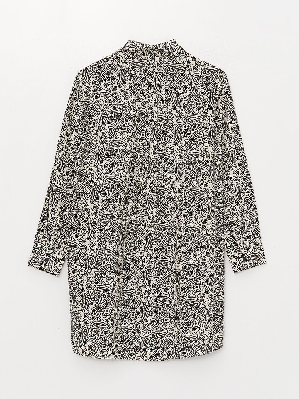 Siyah Desenli Kadın Gömlek Tunik-6
