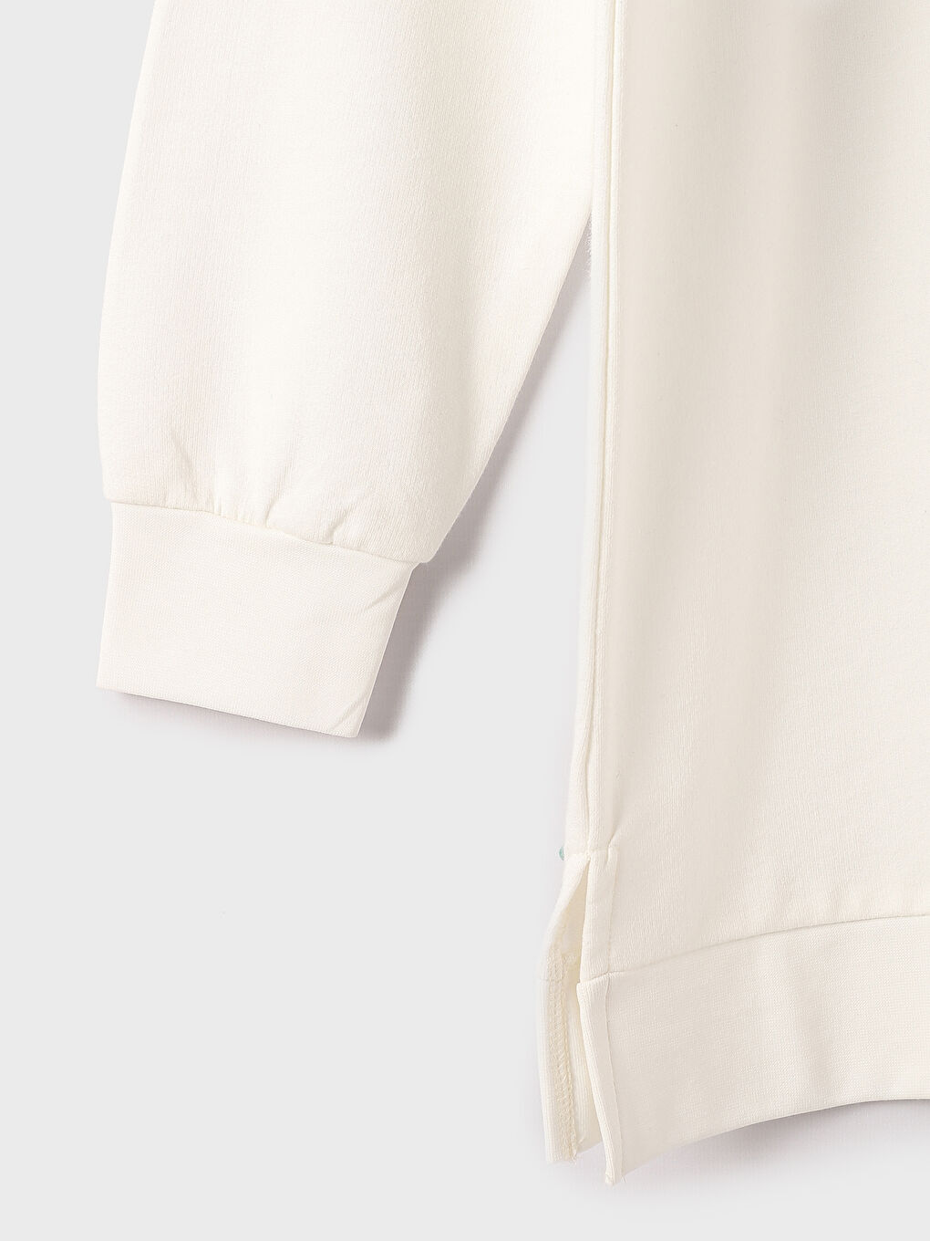 تونيك سويتشيرت مطبوع بياقة دائرية للسيدات-1