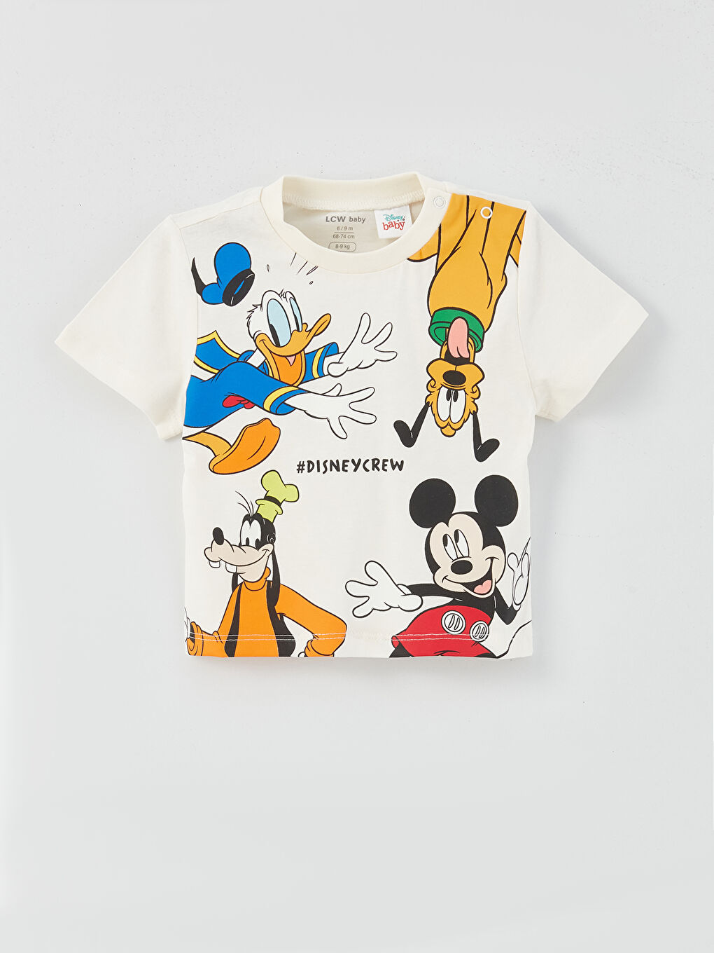 Crew Neck Short Sleeve Mickey Mouse Printed Baby Boys' T-Shirt and Shorts 2 Pack Set-1