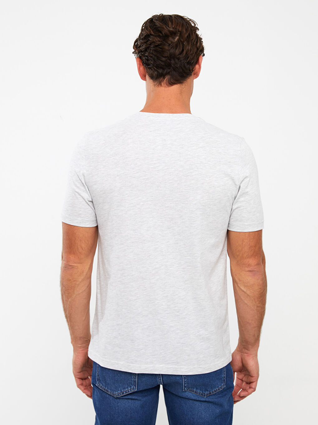 تيشيرت ياقة دائرية كم قصير مطبوع أنطاليا جيرسي للرجال-4