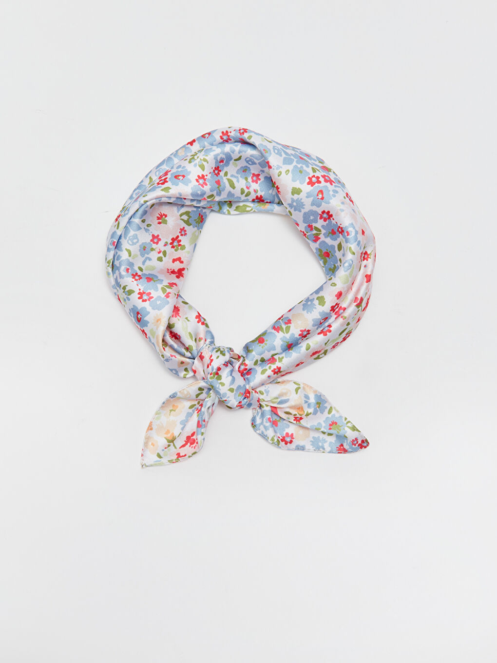 Beyaz Desenli Kadın Bandana-2