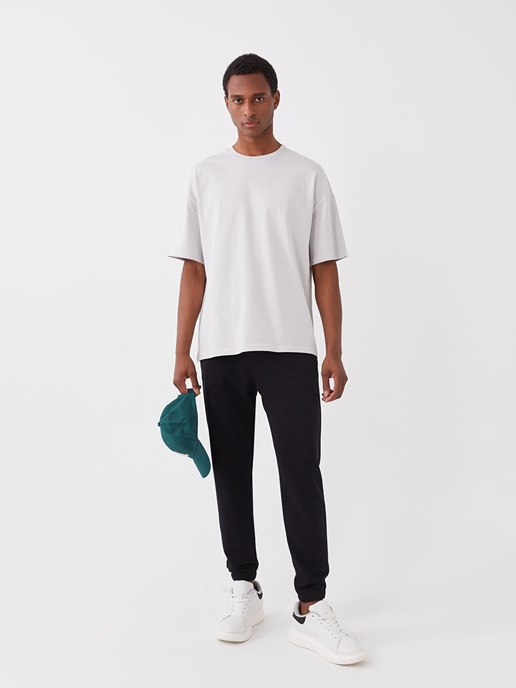 Siyah Slim Fit Erkek Jogger Eşofman Altı-1