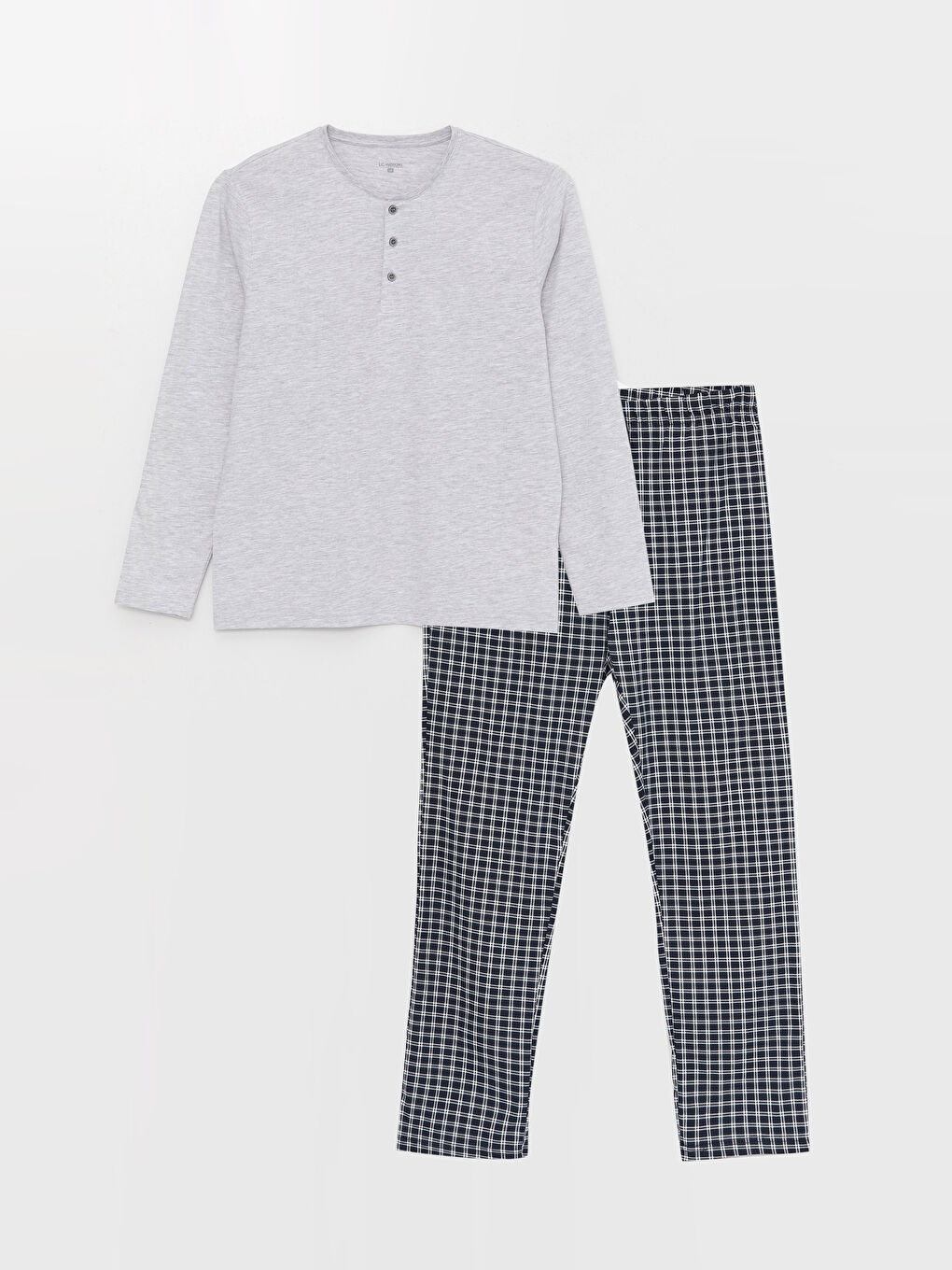 Regular Fit Plaid Men's Pyjama Set-5