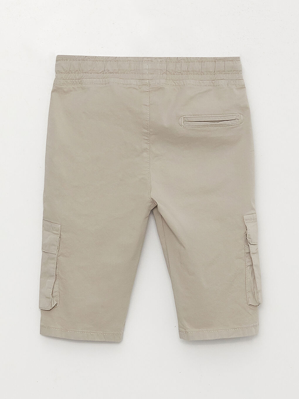 Bej Beli Lastikli Basic Erkek Çocuk Kargo Şort-1
