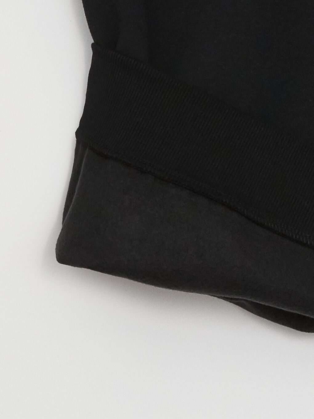 Siyah Bisiklet Yaka Baskılı Erkek Kalın Sweatshirt-7