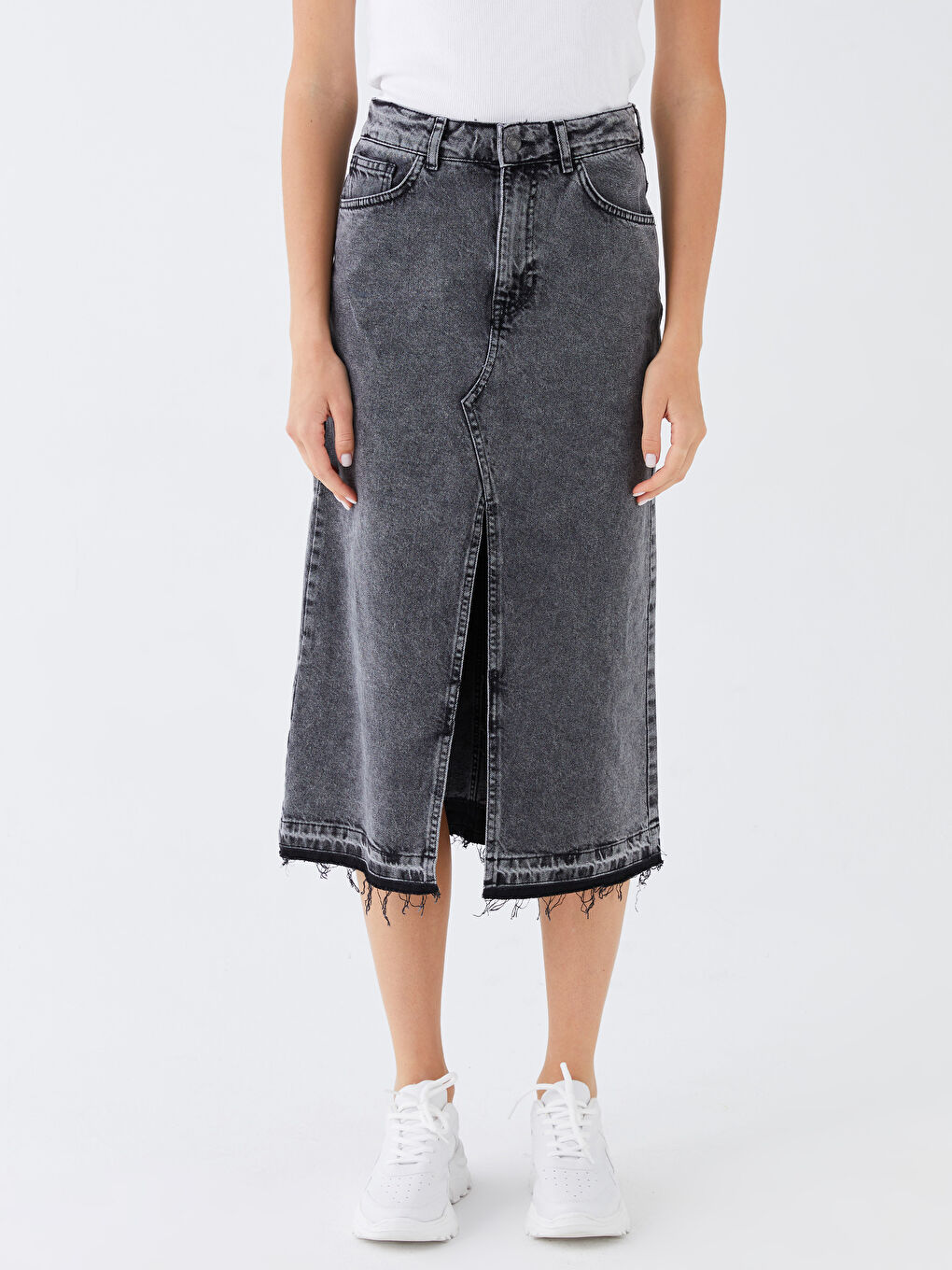 High Waist Tight Fit Women Jean Skirt -S3IQ81Z8-SUV