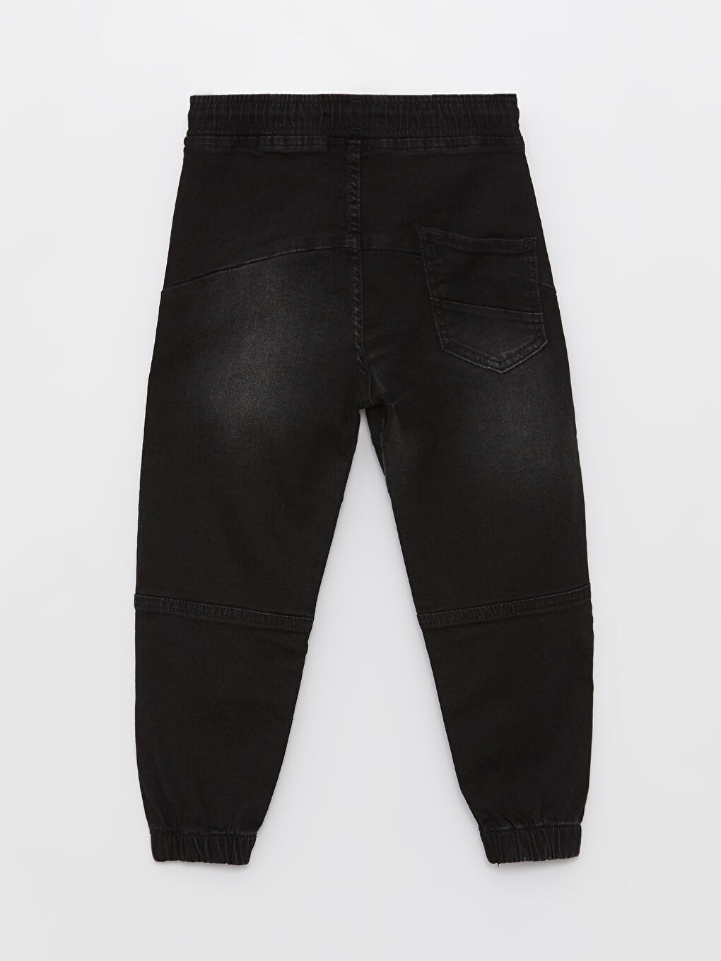 Siyah Beli Lastikli Erkek Çocuk Jogger Jean Pantolon-1
