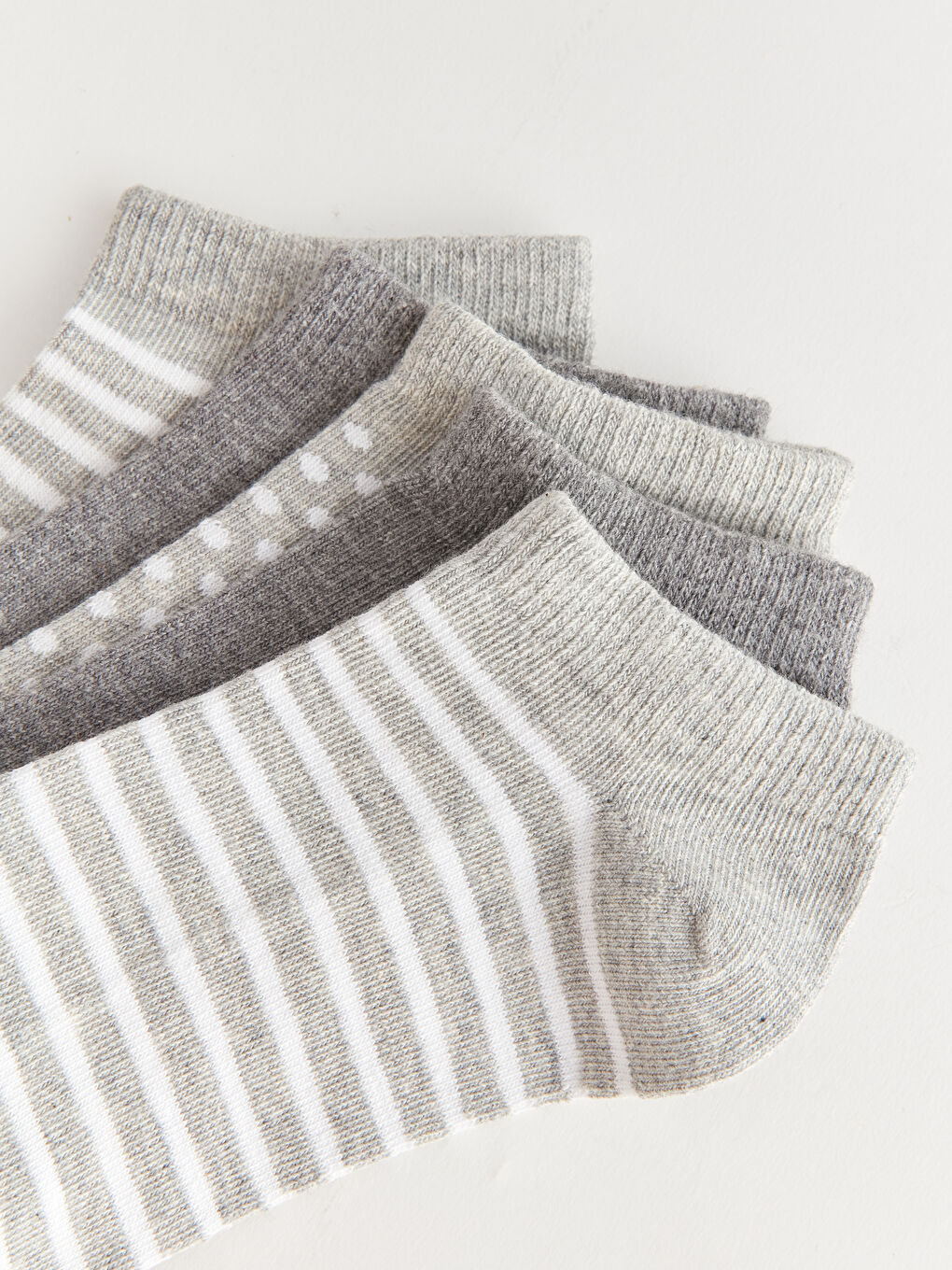 Striped Boys' Trainer Socks 5 Pack-2