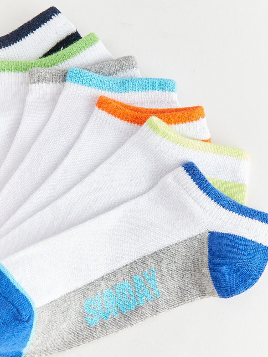 Patterned Boys' Trainer Socks 7 Pack-2