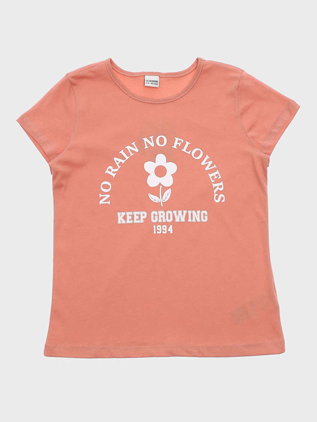 طقم بيجامة للبنات بياقة دائرية مطبوع كم قصير مع شورت-1