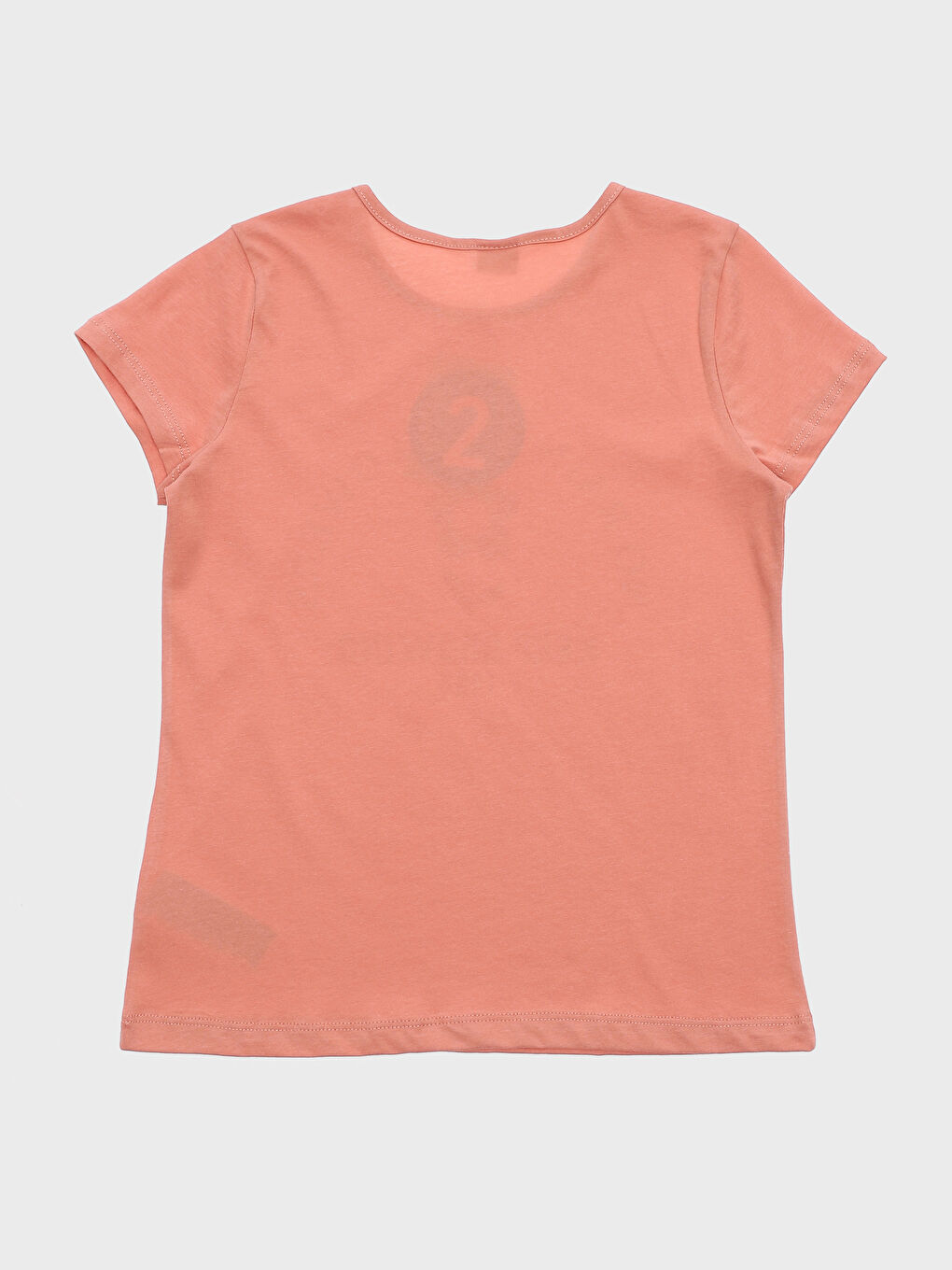 طقم بيجامة للبنات بياقة دائرية مطبوع كم قصير مع شورت-2