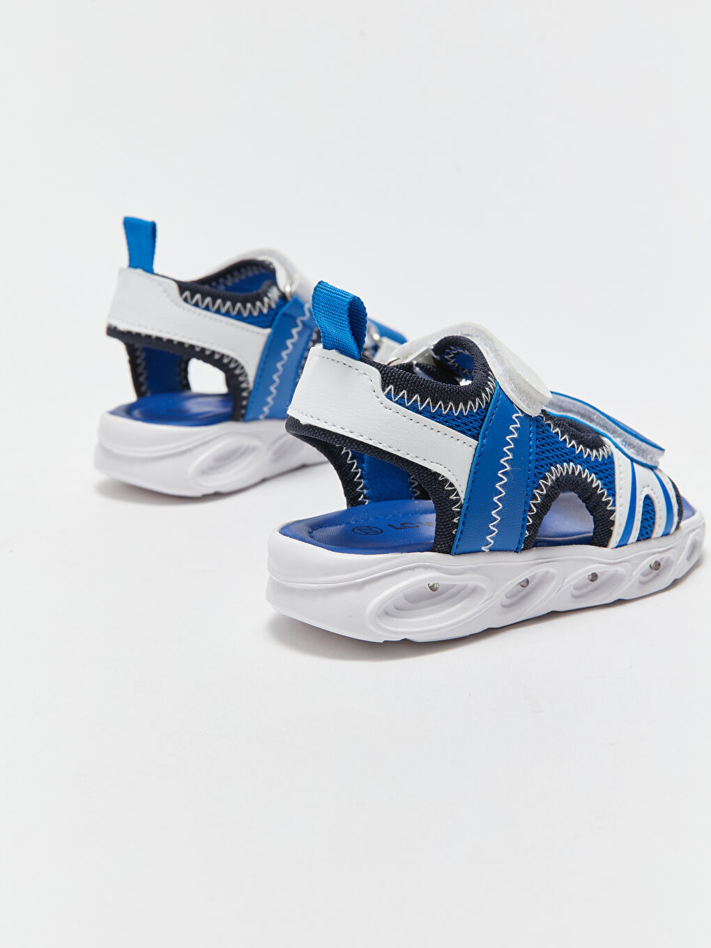Lighted Velcro Closure Baby Boy Sandals-5