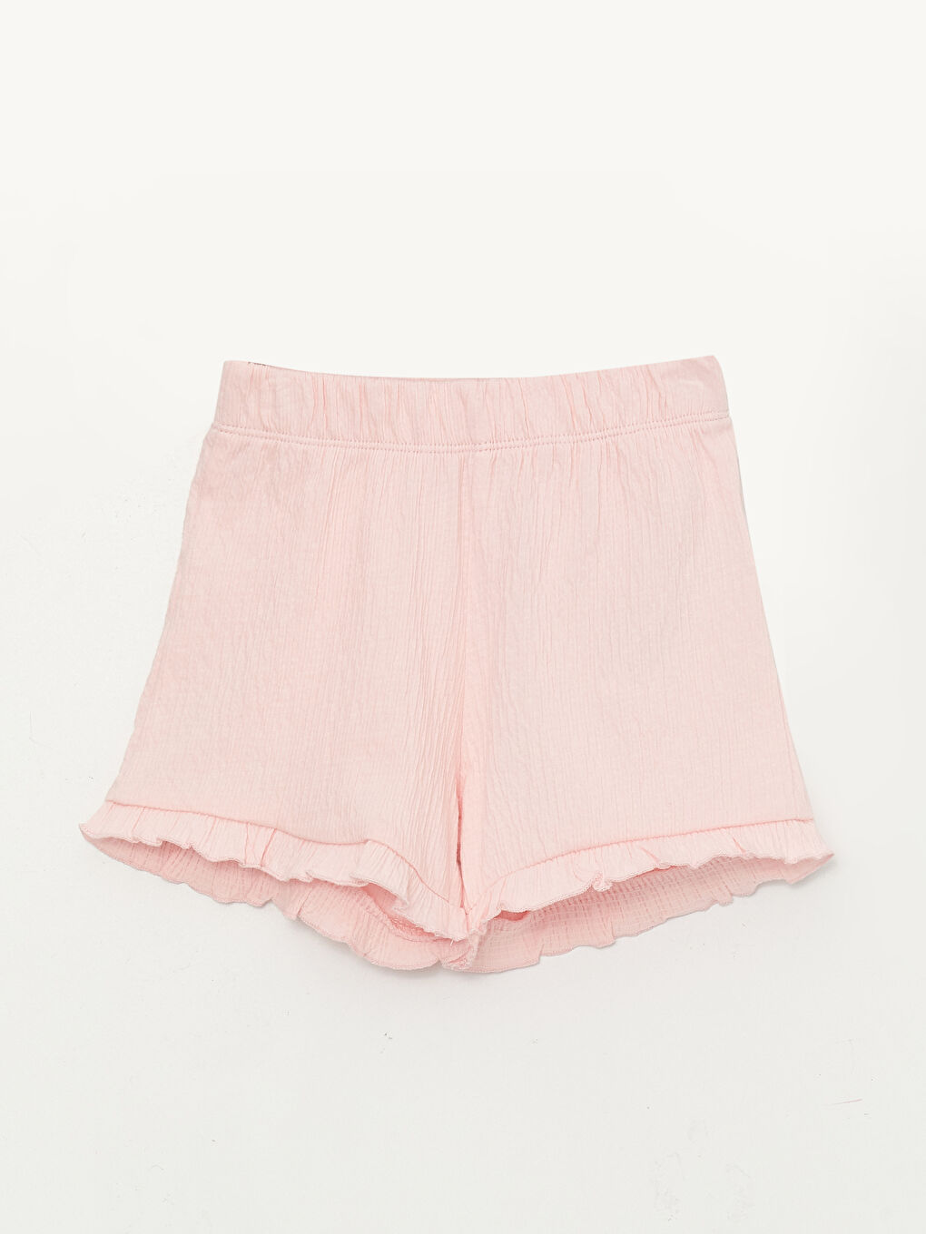 Pembe Bisiklet Yaka Kısa Kollu Kız Bebek Bluz ve Şort 2'li Takım-2