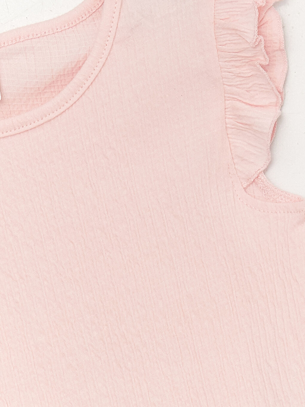 Pembe Bisiklet Yaka Kısa Kollu Kız Bebek Bluz ve Şort 2'li Takım-3