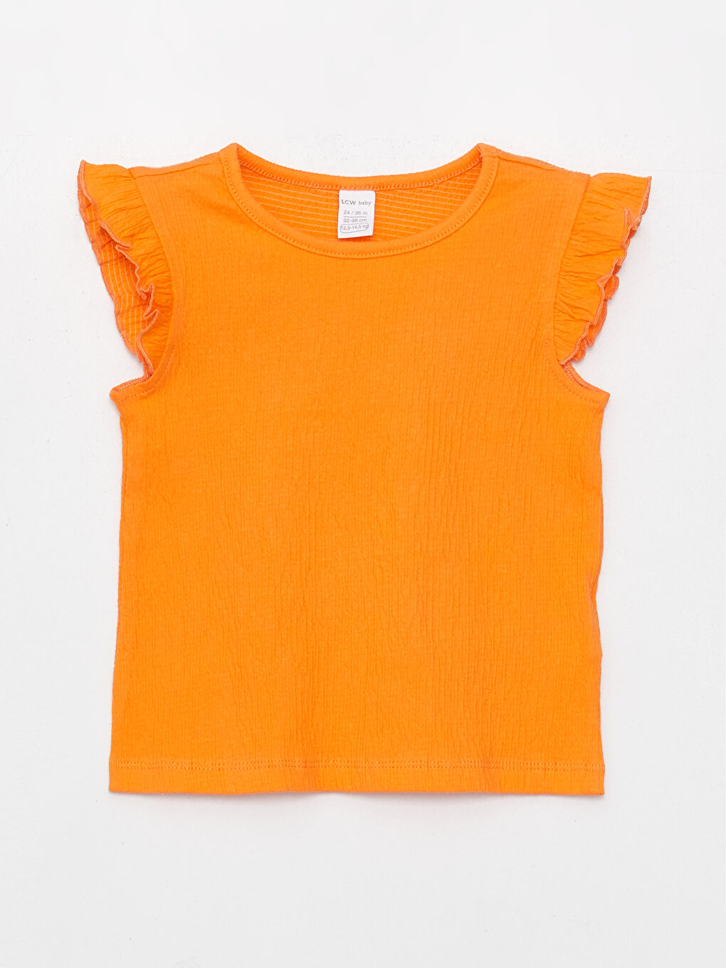 Turuncu Bisiklet Yaka Kısa Kollu Kız Bebek Bluz ve Şort 2'li Takım-1