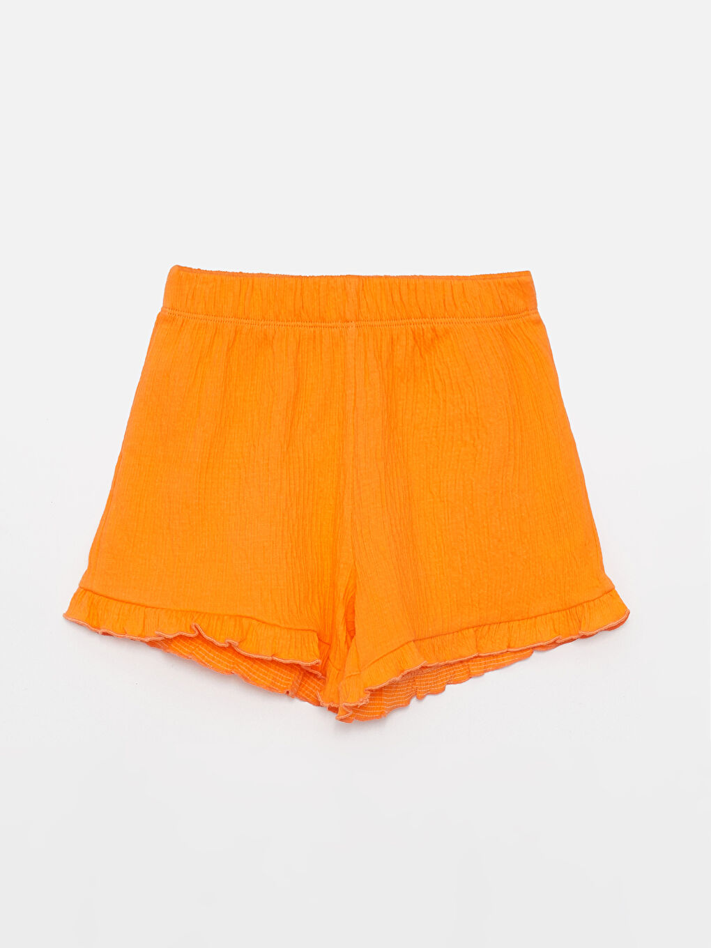 Turuncu Bisiklet Yaka Kısa Kollu Kız Bebek Bluz ve Şort 2'li Takım-2