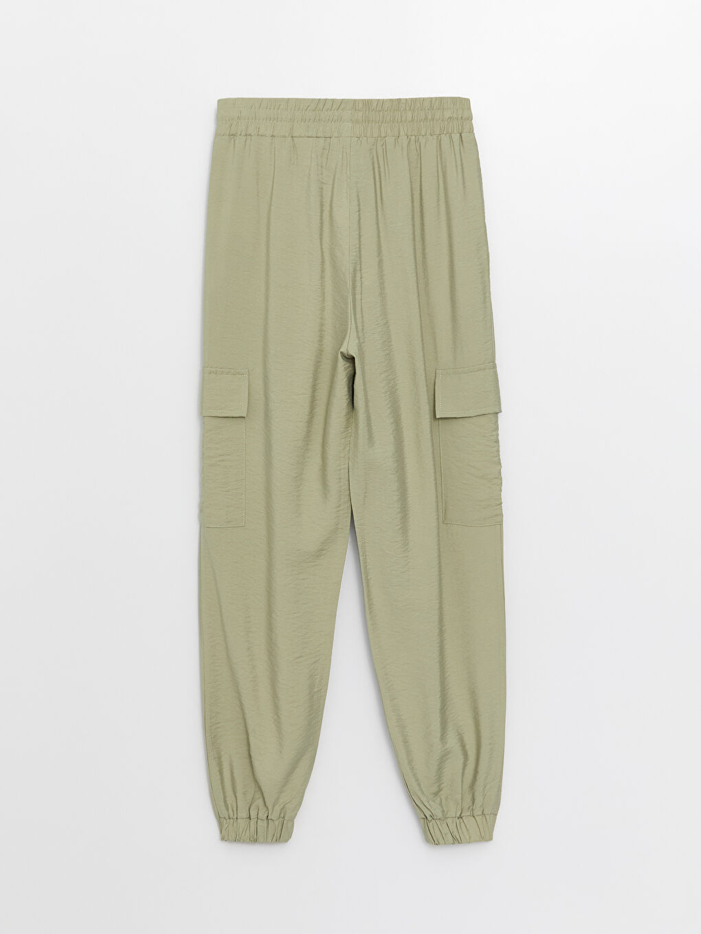 Yeşil Beli Lastikli Kadın Jogger Pantolon-6