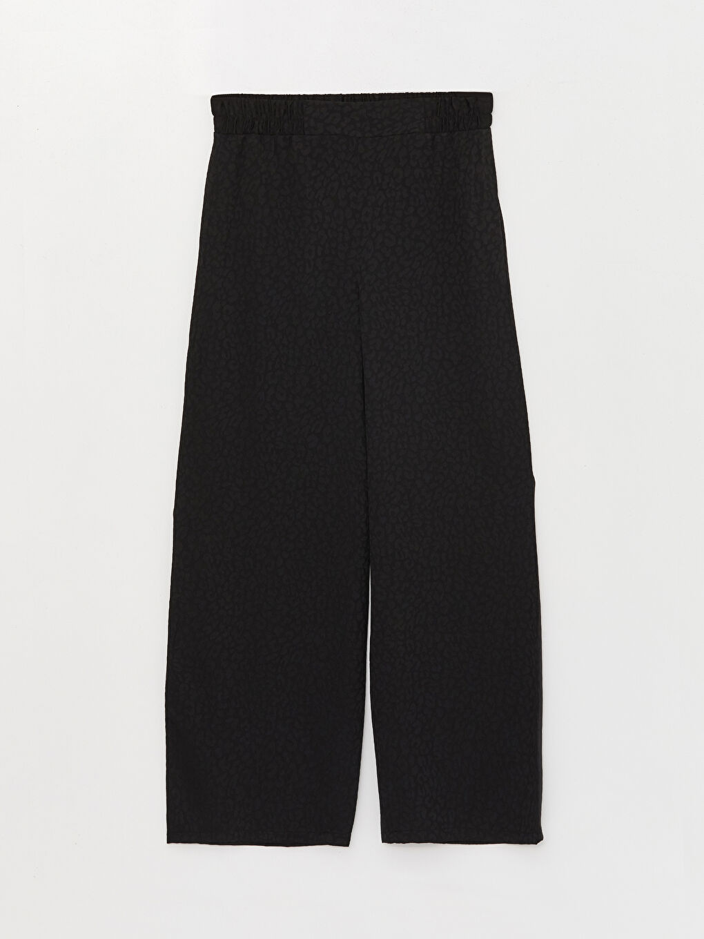 Elasticated Waist Patterned Wide Leg Women's Trousers-6