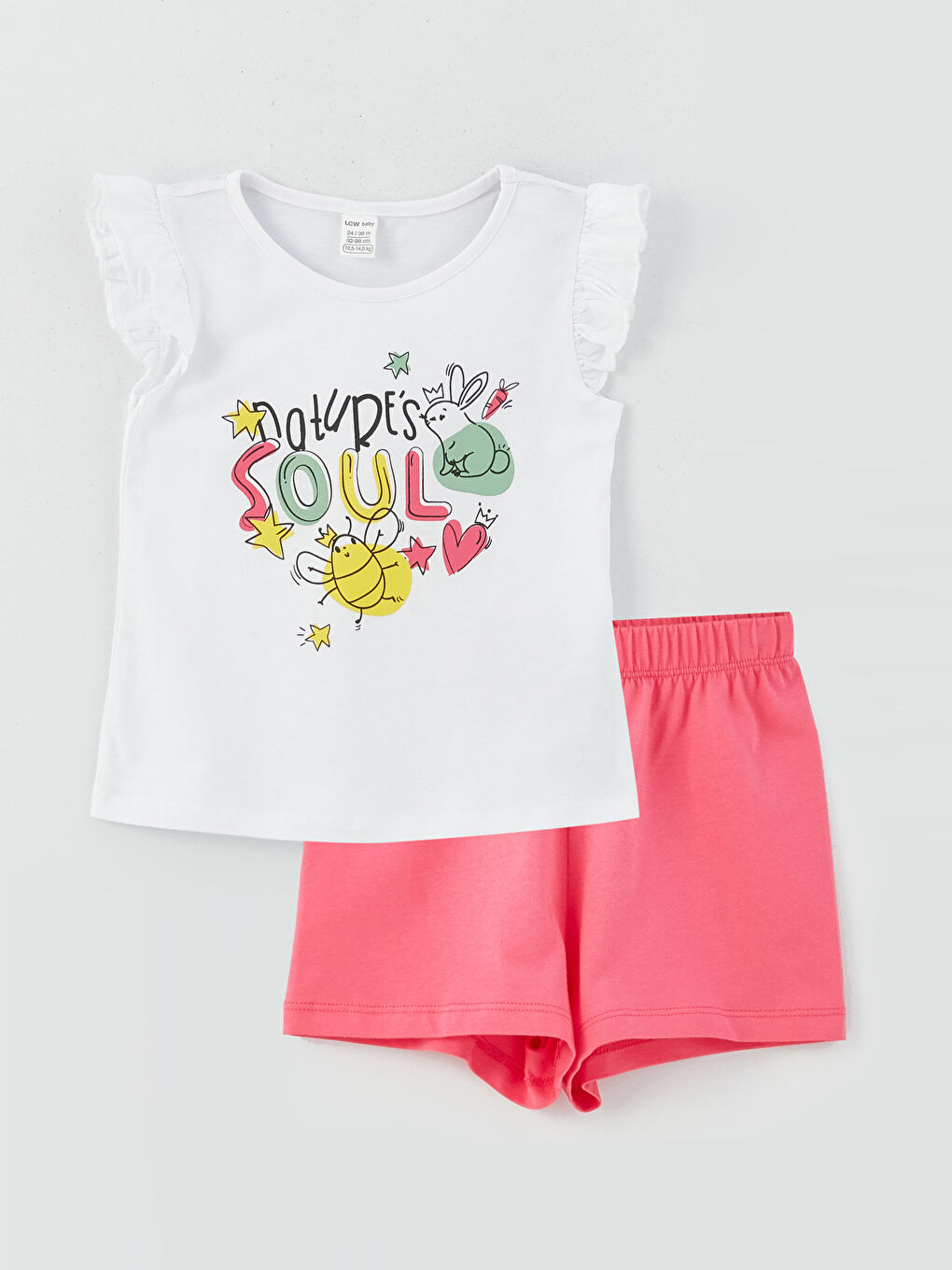 Ensemble 2 pièces Débardeur et Short Imprimé Col Rond pour Bébé Fille