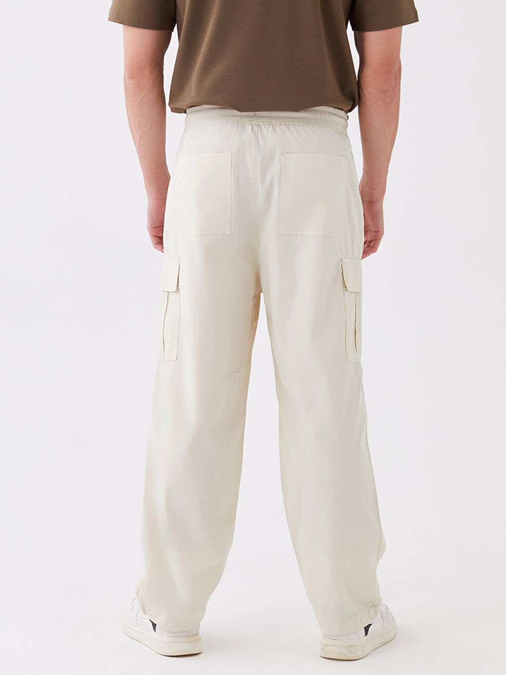 Bej Rahat Kalıp Erkek Kargo Pantolon-4