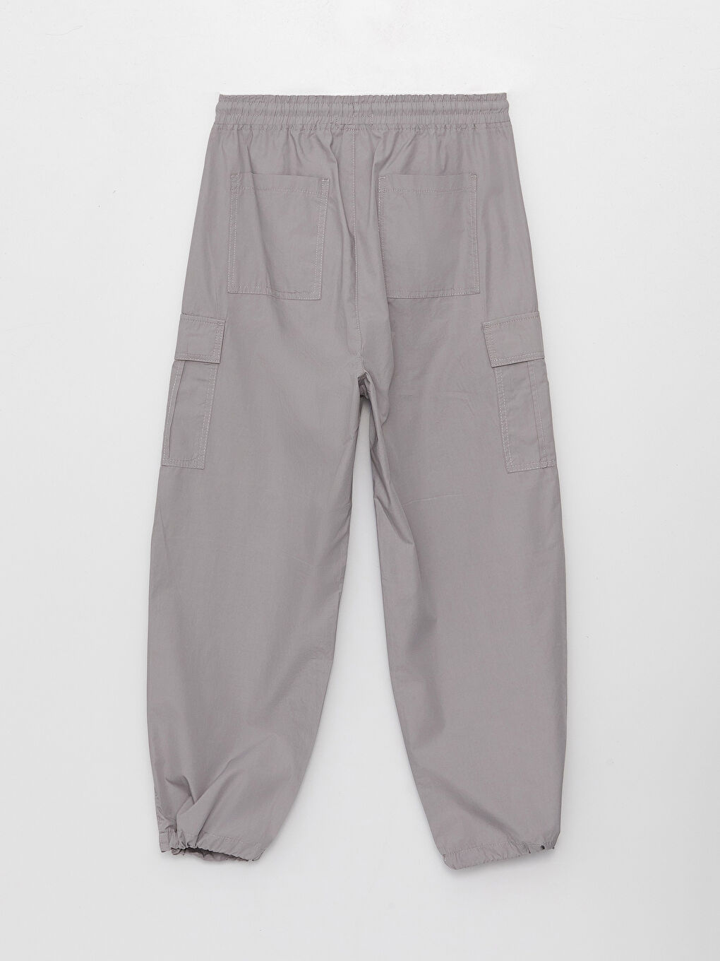 Gri Rahat Kalıp Erkek Kargo Pantolon-6