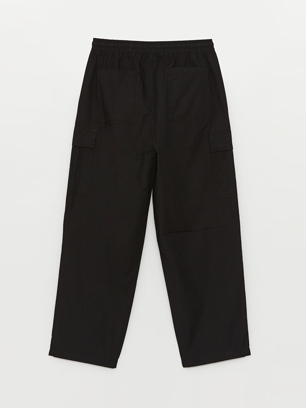 Siyah Rahat Kalıp Erkek Kargo Pantolon-6