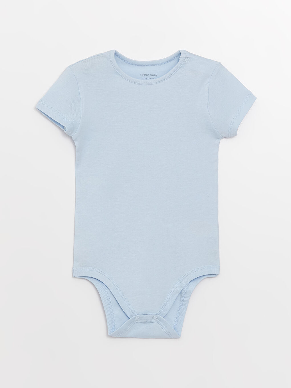 Body Bebeluşi Băieţi cu Mânecă Scurtă şi Guler Rotund cu Capse, Set de 2-2