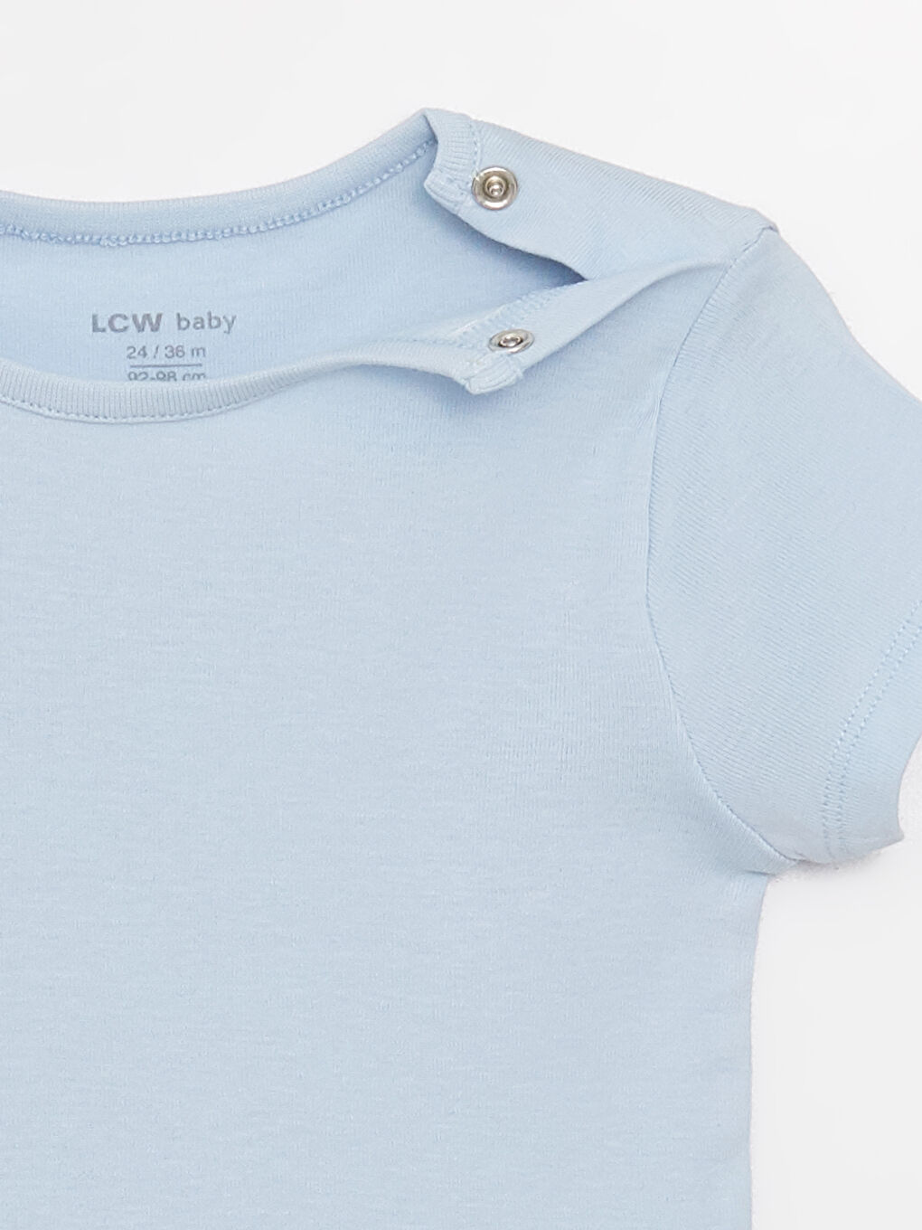 Body Bebeluşi Băieţi cu Mânecă Scurtă şi Guler Rotund cu Capse, Set de 2-3