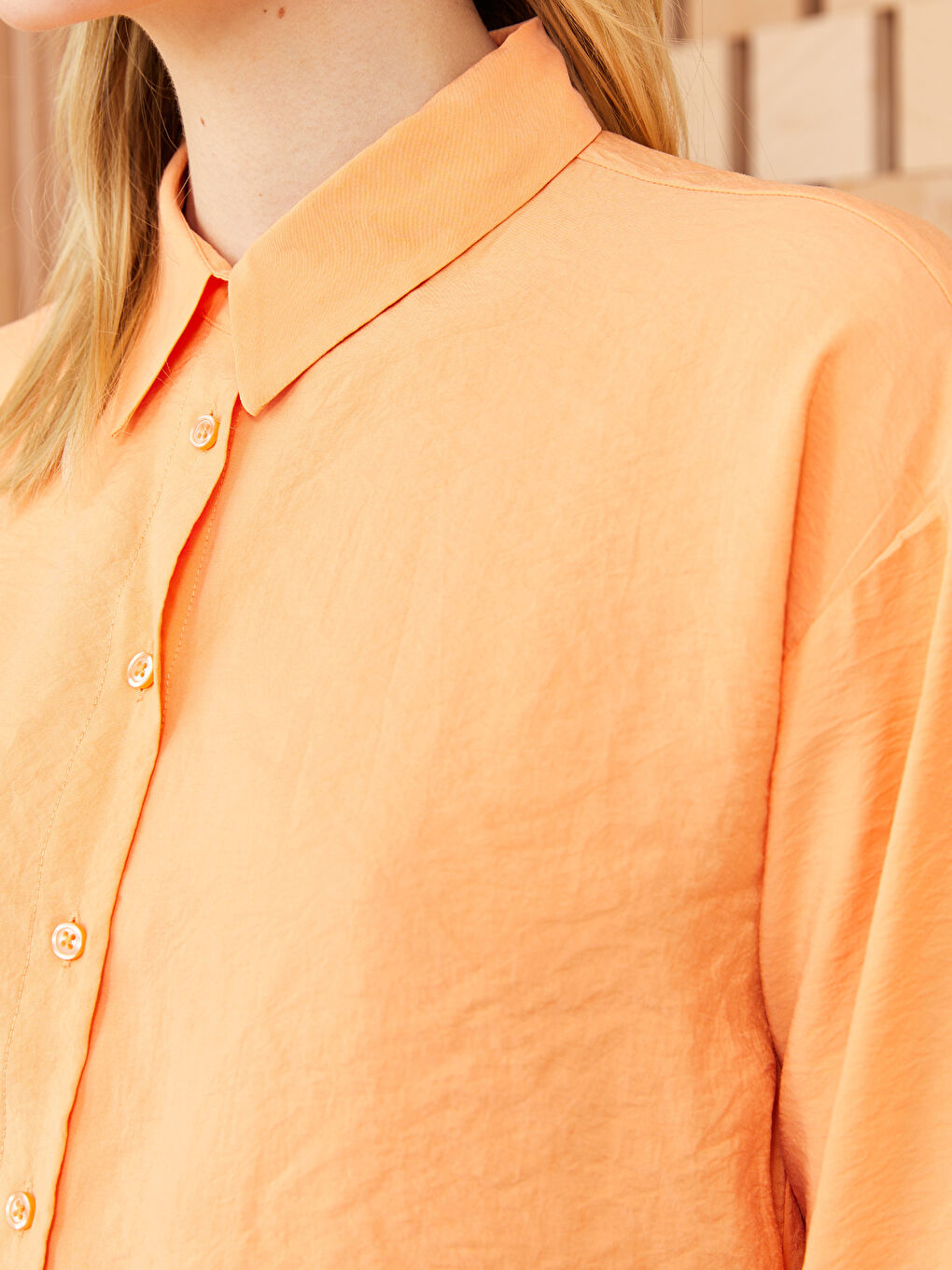 Plain Long Sleeve Oversize Women's Shirt Tunic-3