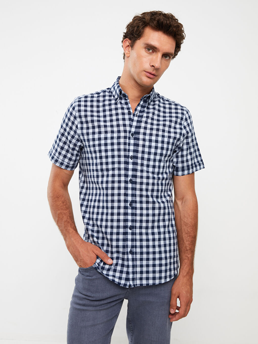 Regular Fit Short Sleeve Men's Shirt