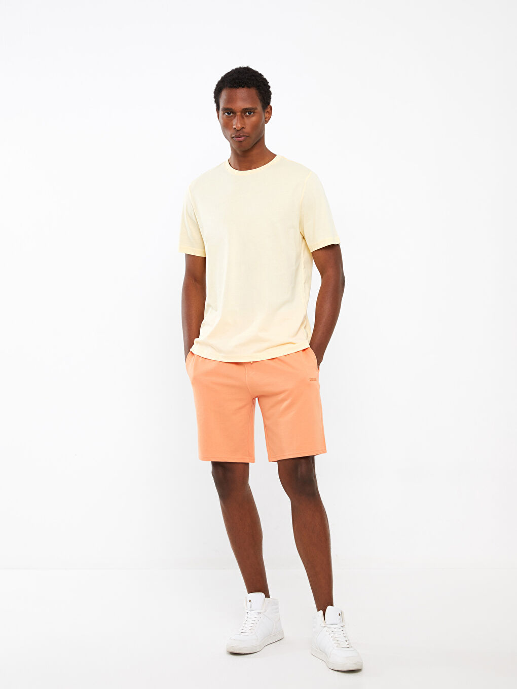 Slim Fit Binding Detail Men's Shorts