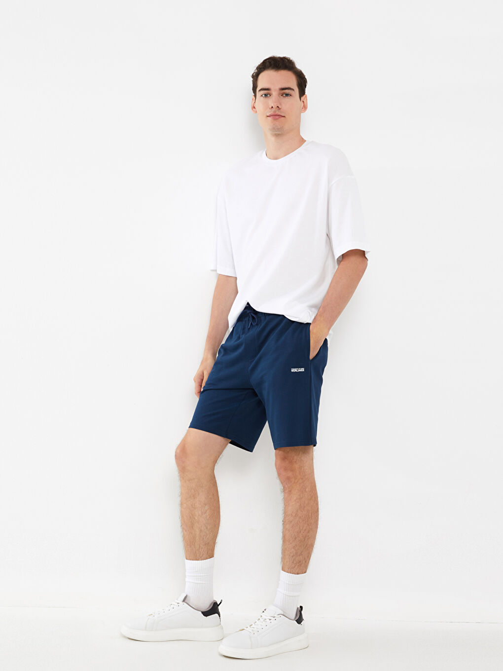 Slim Fit Binding Detail Men's Shorts -S3IT21Z8-VFC
