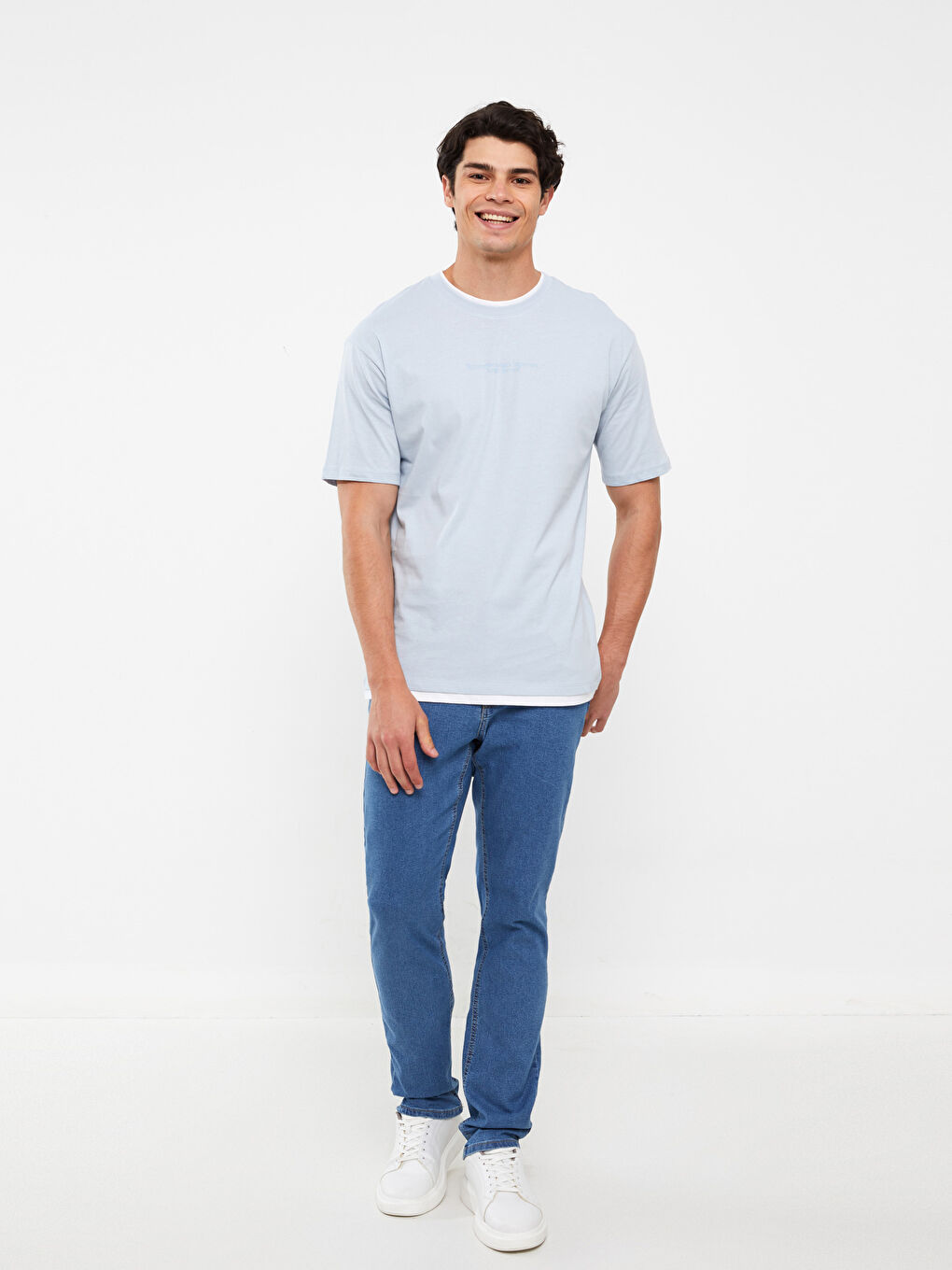 XSIDE Crew Neck Short Sleeve Printed Combed Cotton Men's T