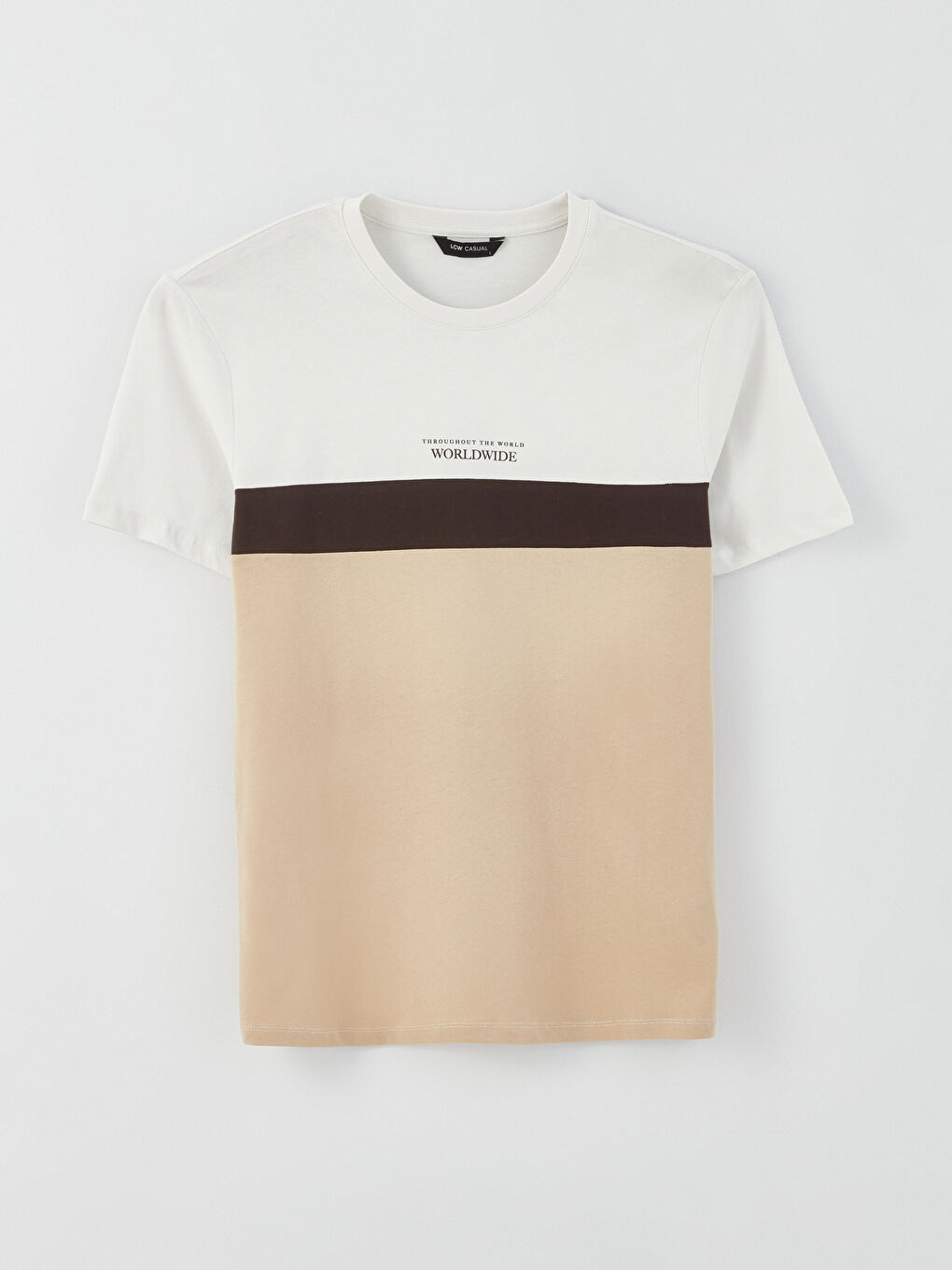 Crew Neck Short Sleeve Printed Combed Cotton Men's T-shirt-5