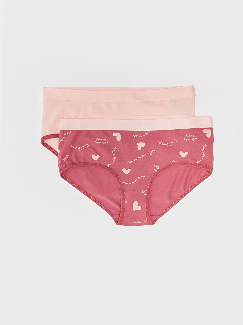 Pembe Pamuklu Kız Çocuk Külot 2'li