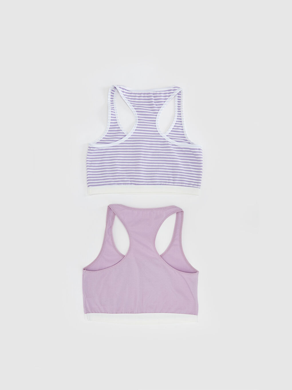 Trägerloses Baumwoll-Bustier für Mädchen, 2er-Pack-1