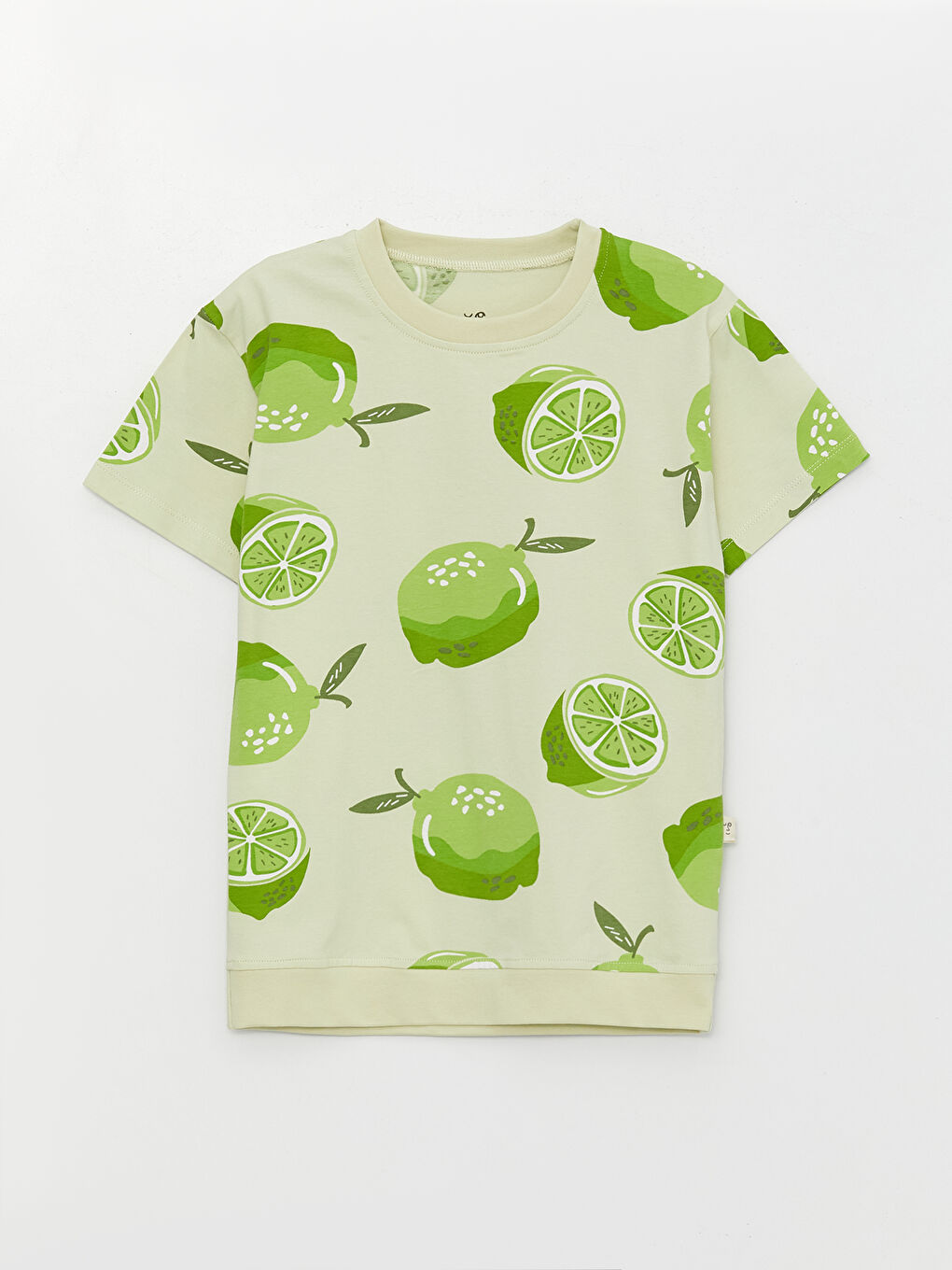 Yeşil Bisiklet Yaka Baskılı Kısa Kollu Erkek Çocuk Pijama Takımı-4