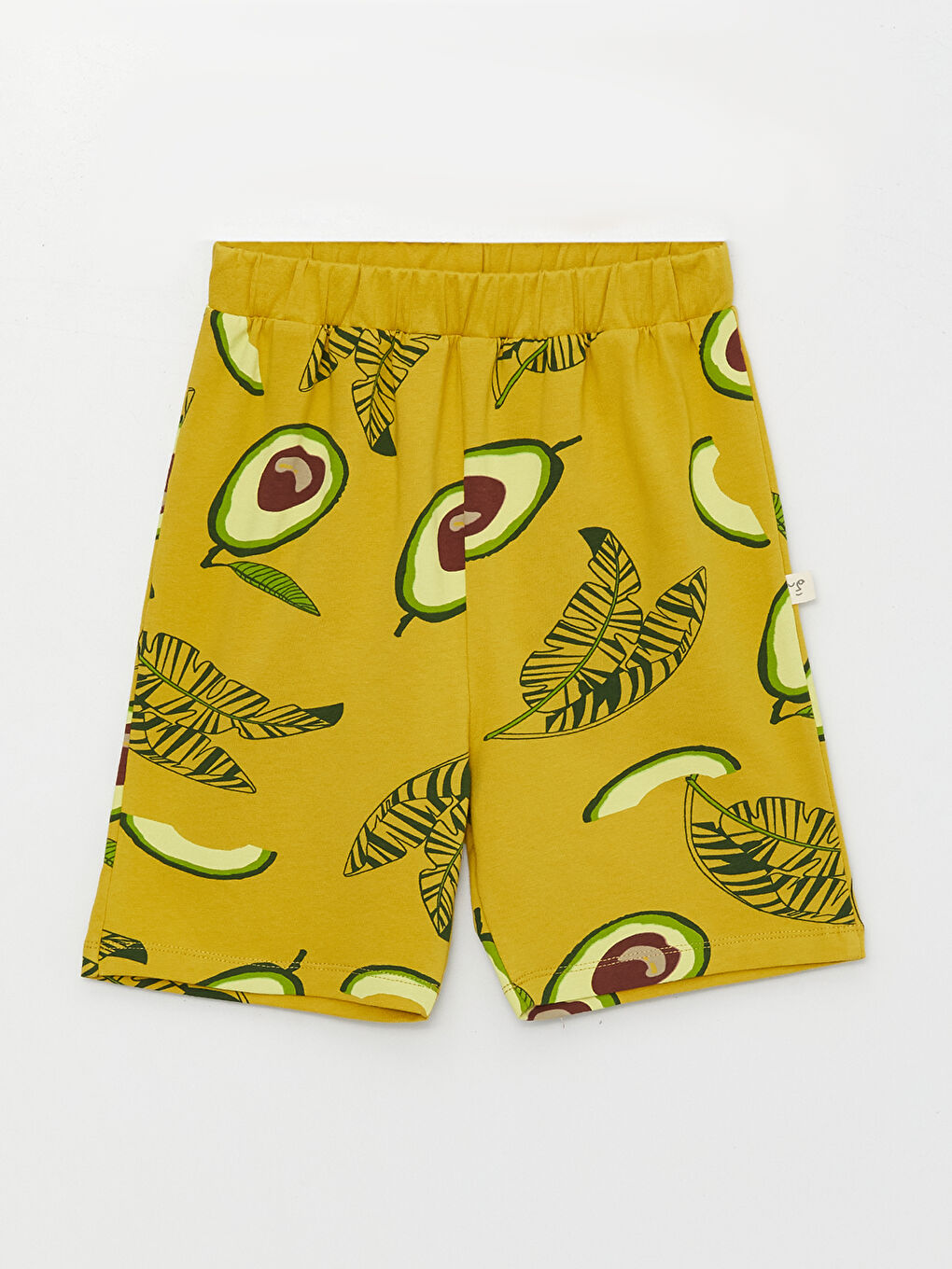 Kahverengi Bisiklet Yaka Baskılı Kısa Kollu Erkek Çocuk Şortlu Pijama Takımı-5