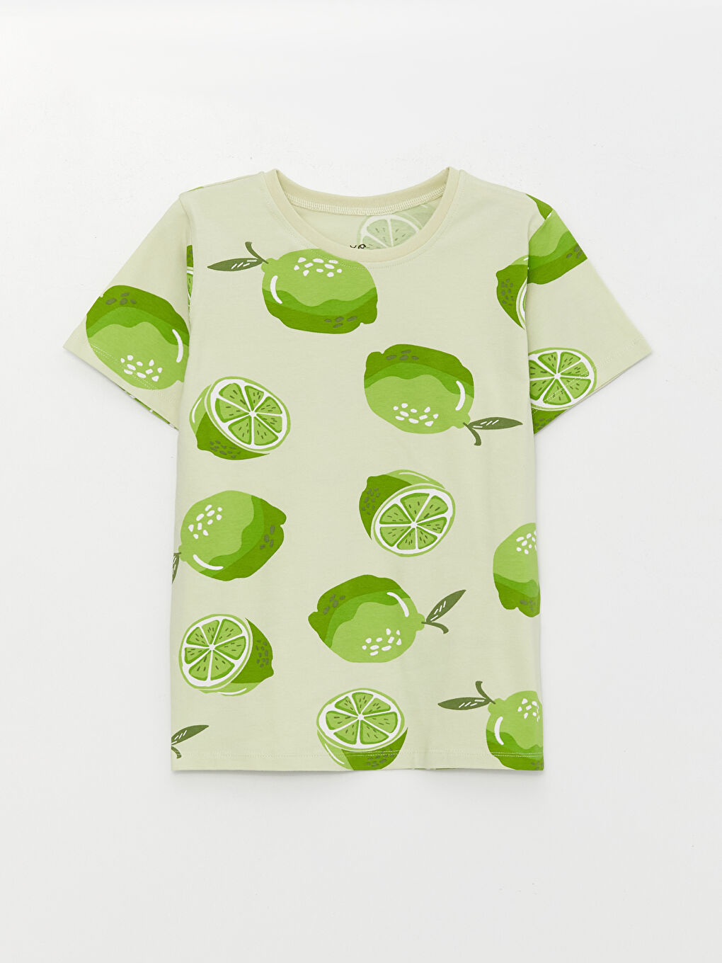 Yeşil Bisiklet Yaka Baskılı Kısa Kollu Erkek Çocuk Şortlu Pijama Takımı-5