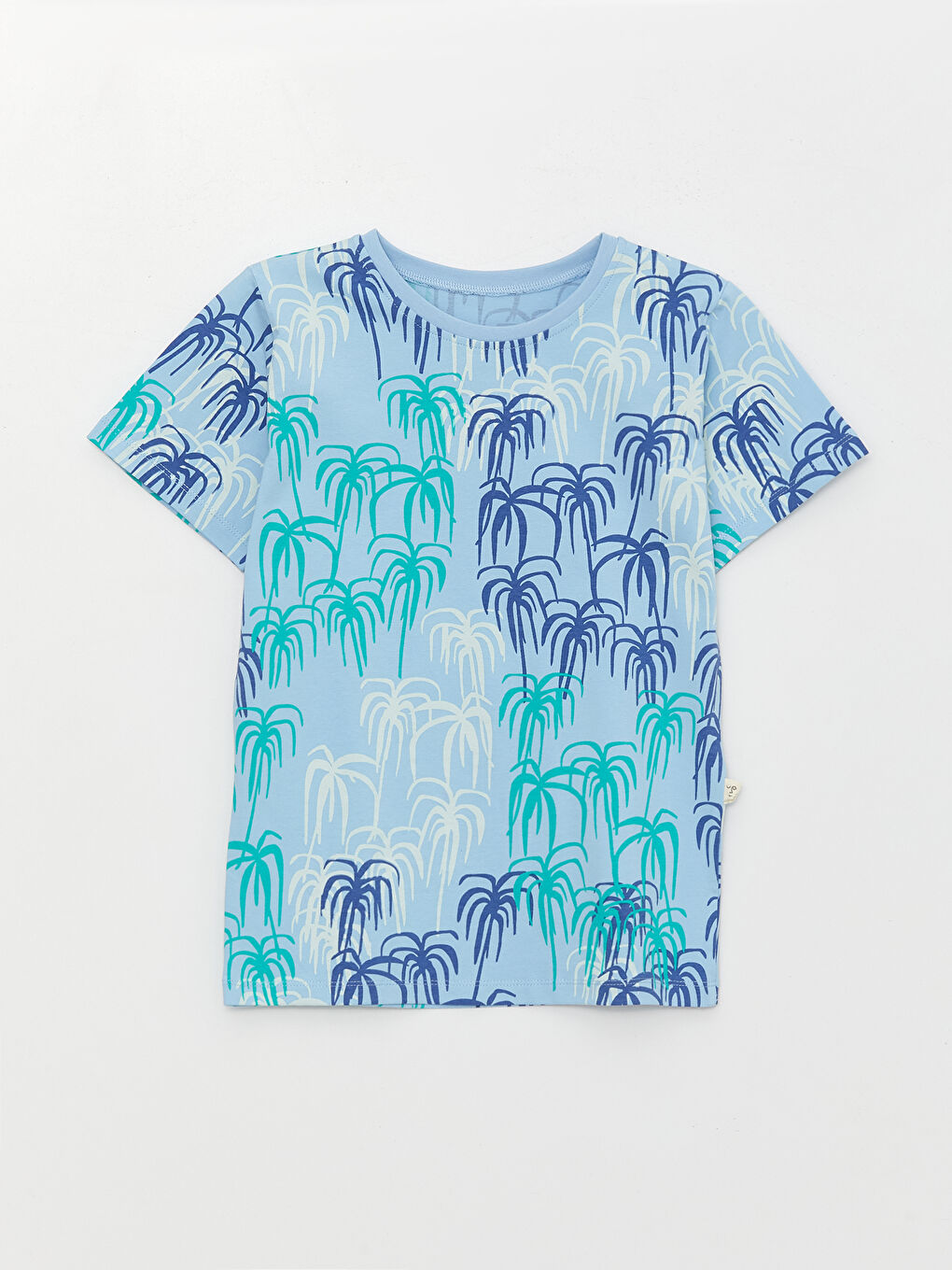 Mavi Bisiklet Yaka Baskılı Kısa Kollu Erkek Çocuk Şortlu Pijama Takımı-4