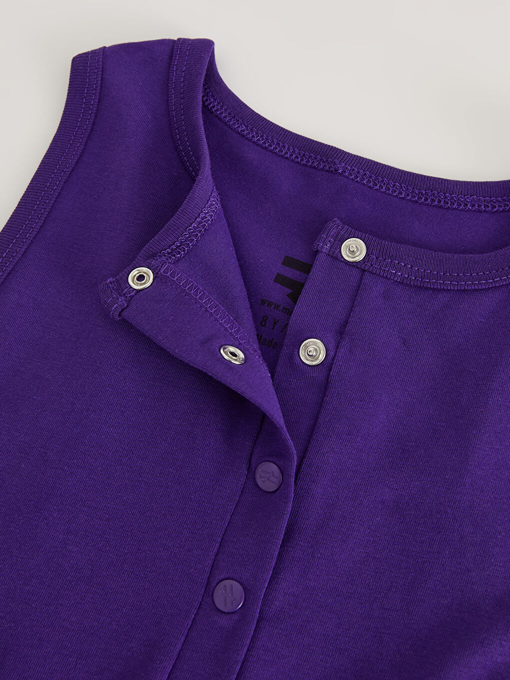 Mor Bisiklet Yaka Baskılı Kız Bebek Tulum-3