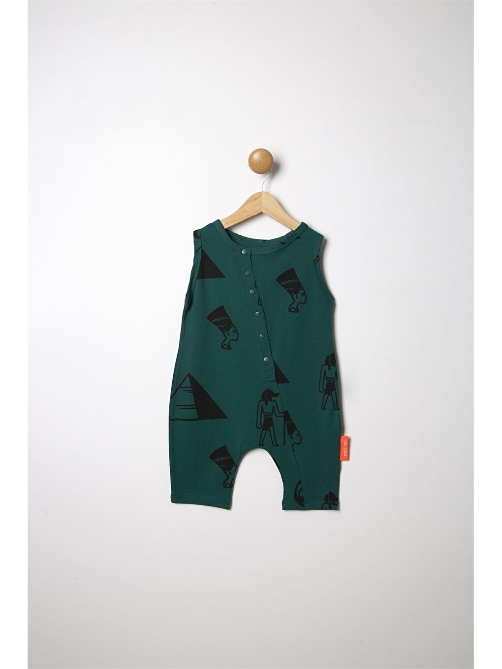 Yeşil Bisiklet Yaka Baskılı Kız Çocuk Tulum