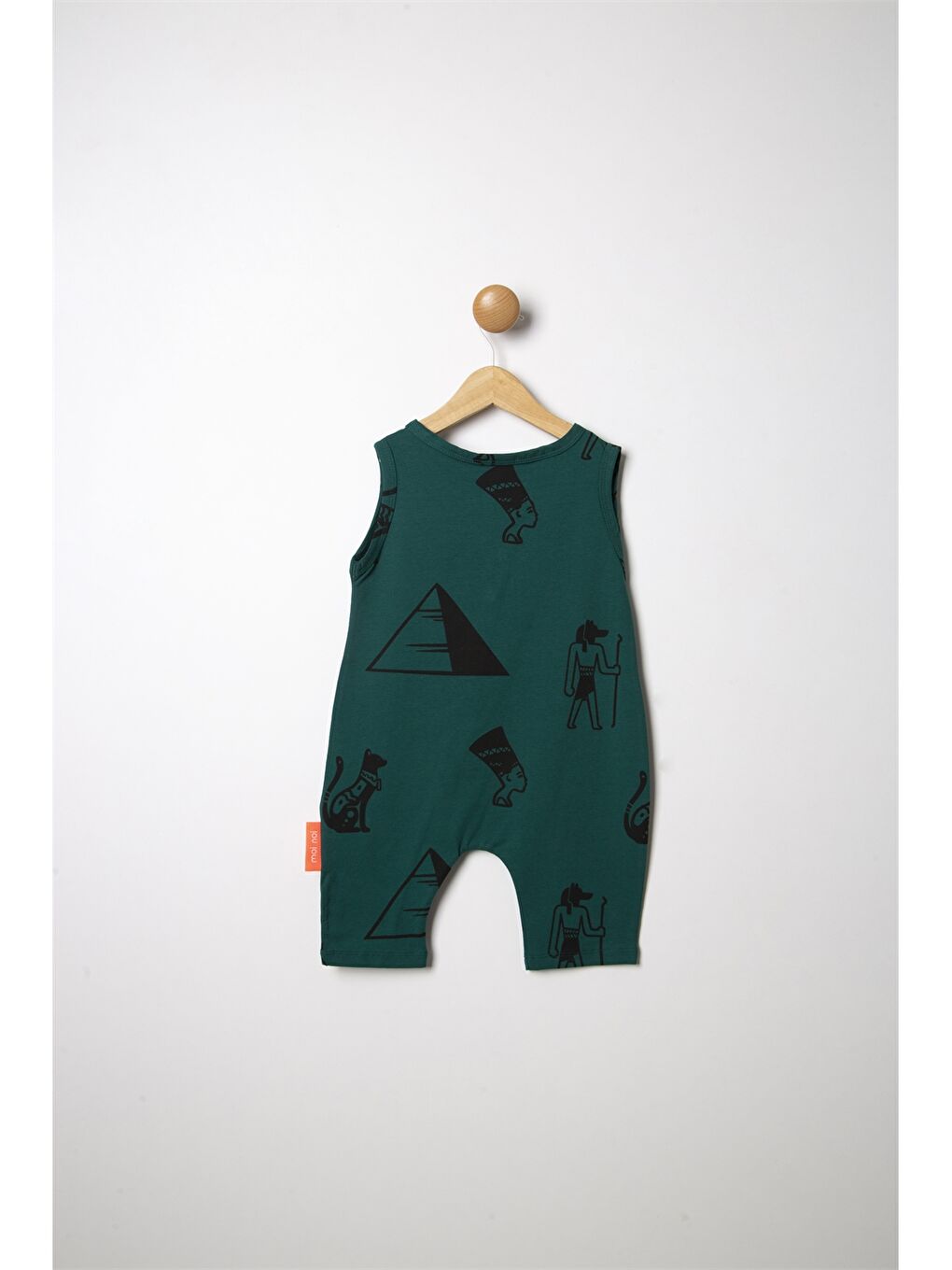 Yeşil Bisiklet Yaka Baskılı Kız Çocuk Tulum-2