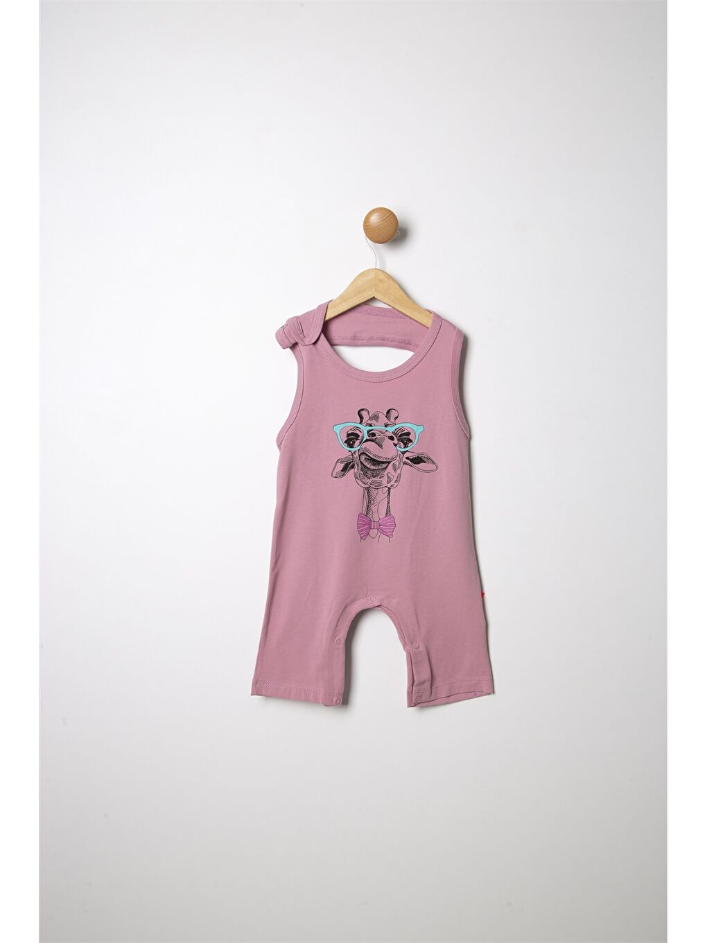 Pembe Bisiklet Yaka Baskılı Kız Çocuk Tulum