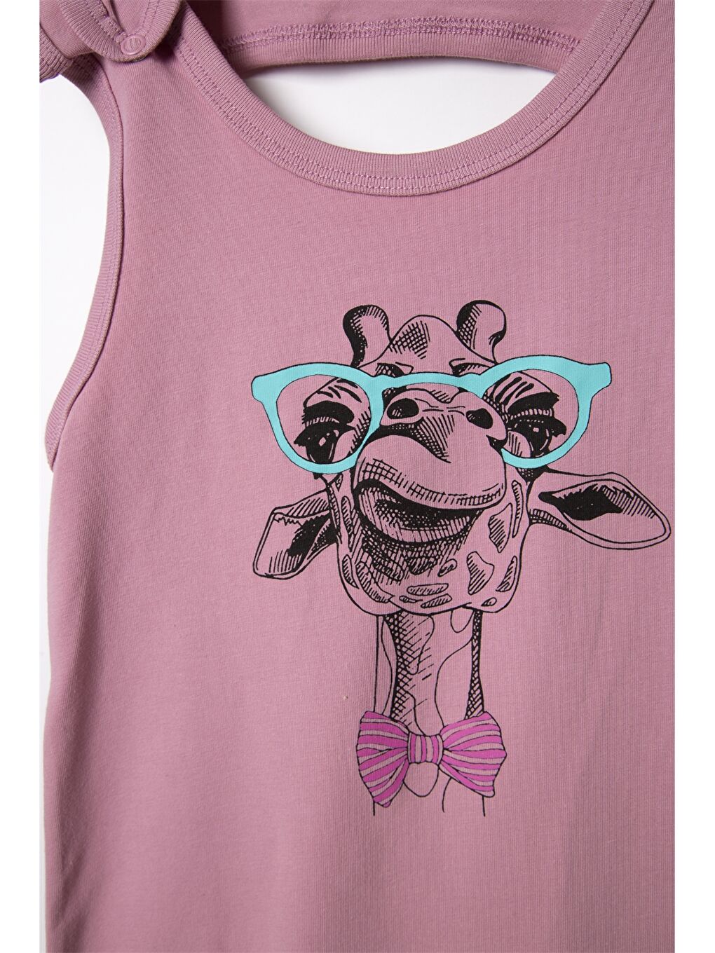 Pembe Bisiklet Yaka Baskılı Kız Çocuk Tulum-1