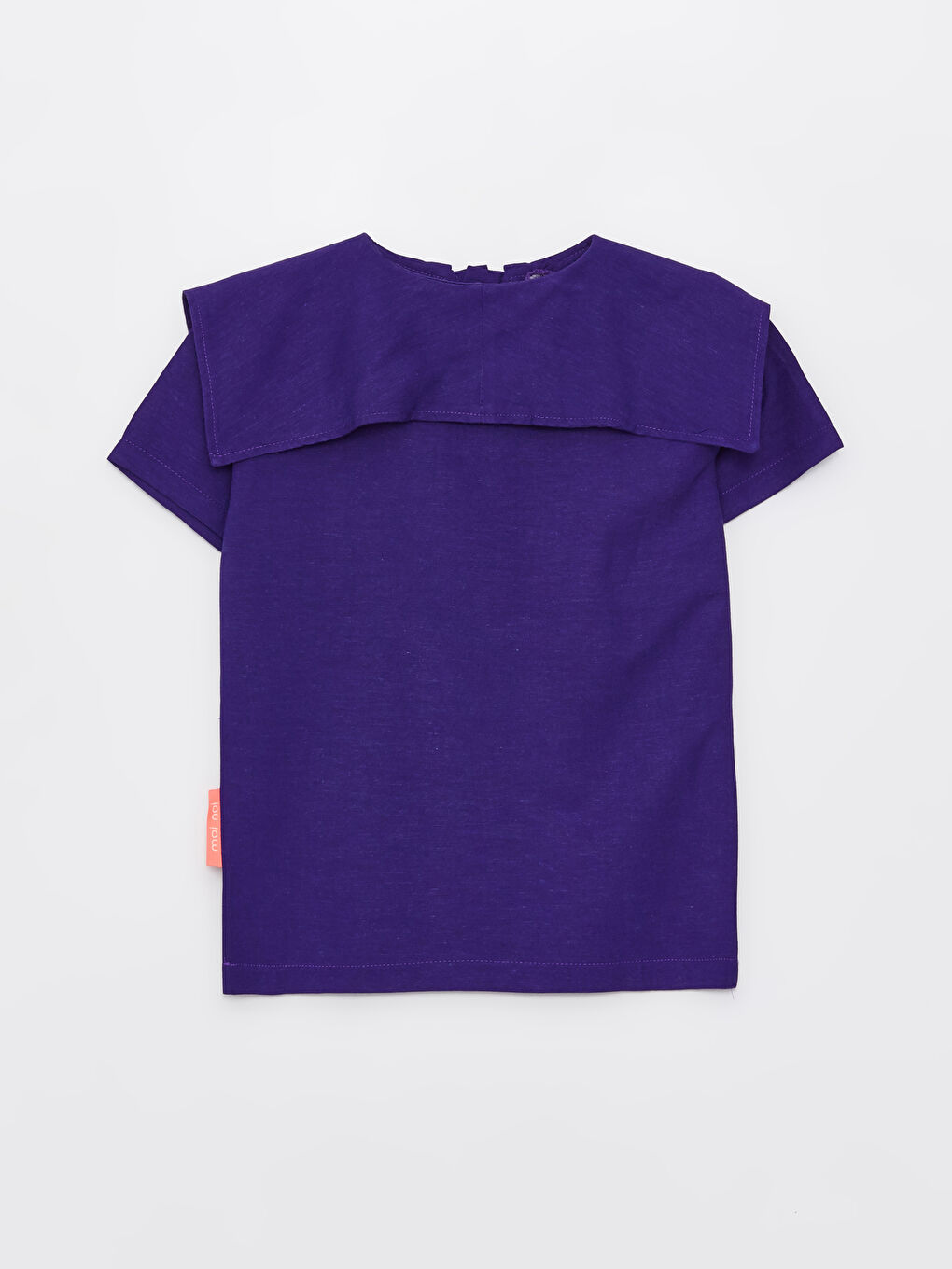 Mor Bebe Yaka Kısa Kollu Kız Bebek Elbise