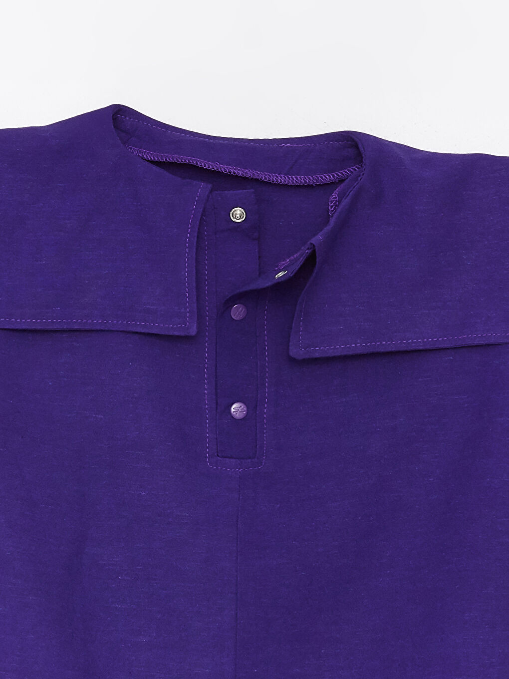 Mor Bebe Yaka Kısa Kollu Kız Bebek Elbise-1