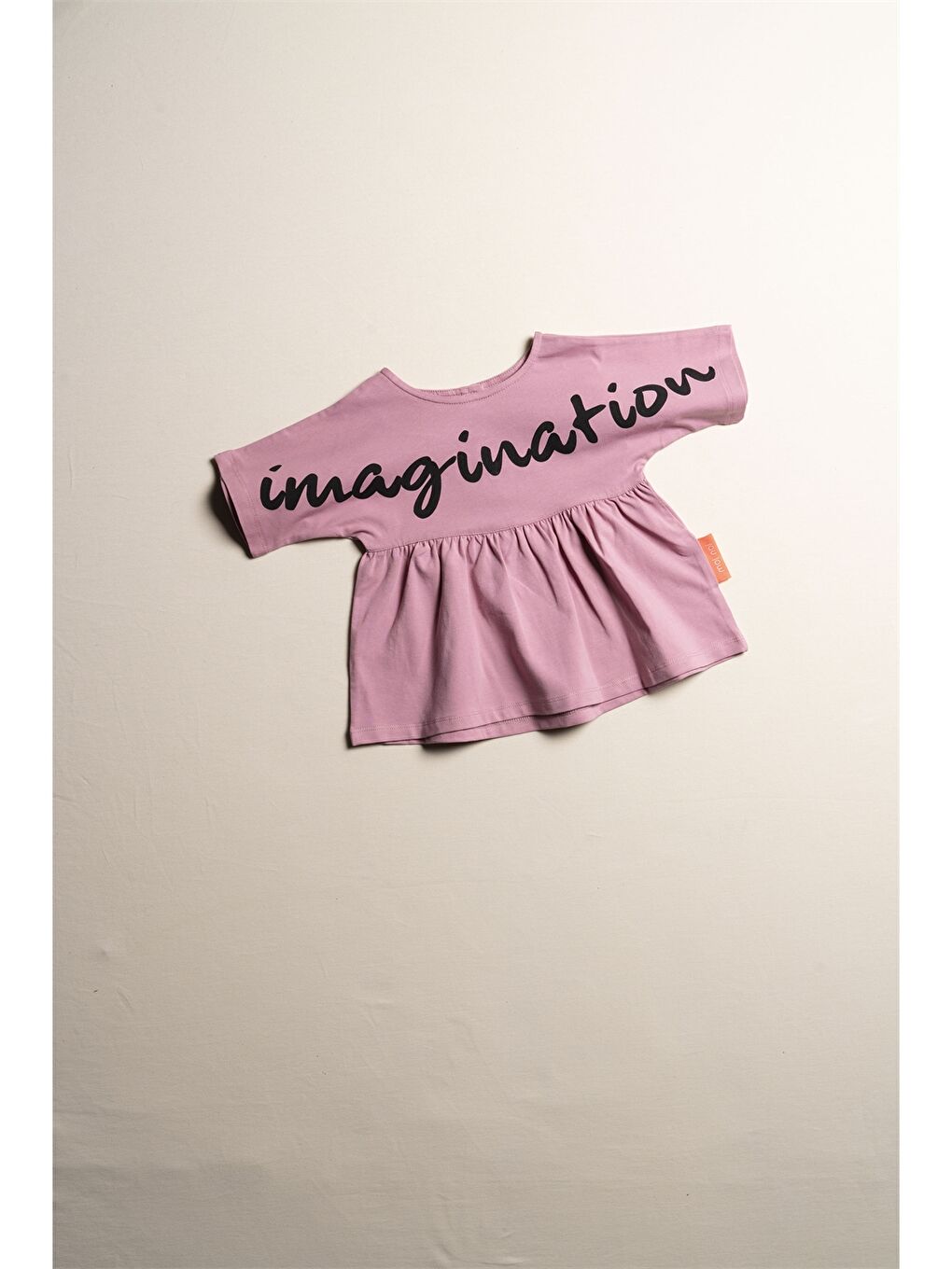 Pembe Bisiklet Yaka Baskılı Kısa Kollu Kız Çocuk Elbise