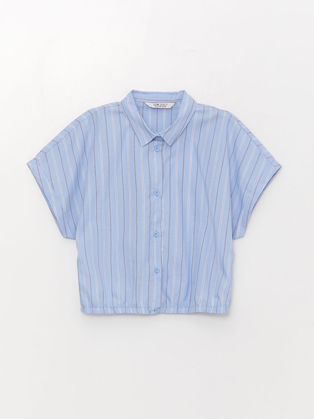 LCW Kids Striped Short Sleeve Girls' Shirt -S3IU33Z4-LEN