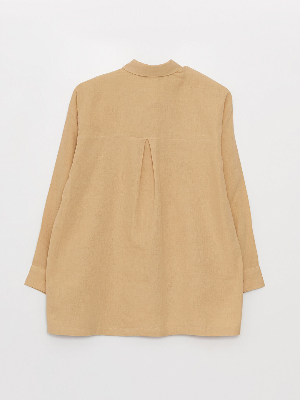 Plain Long Sleeve Oversize Muslin Women's Shirt Tunic-5